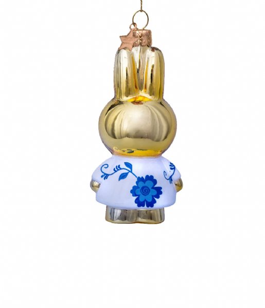 Vondels  Ornament glass Nijntje Miffy Delft dress H11cm box Blue
