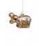 Vondels  Ornament glass shiny hippopotamus H5.5cm Gold
