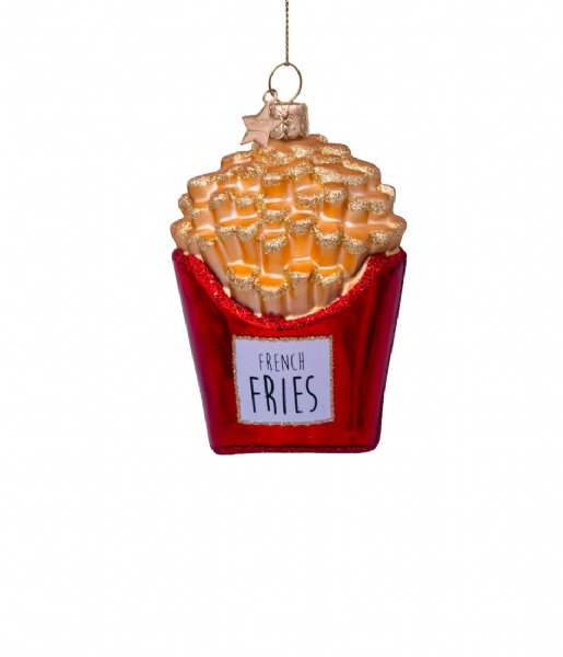 Vondels  Ornament glass French fries H10cm Yellow