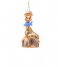 Vondels  Ornament glass Sophie la Girafe bow H10cm box Blue