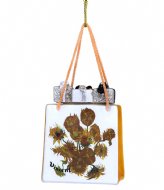 Vondels Ornament Glass Van Gogh Sunflower Gift Bag 10cm With Box Blossom