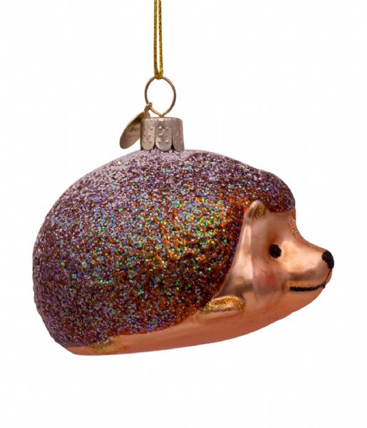 Vondels  Ornament Glass Brown Hedgehog 6cm Brown