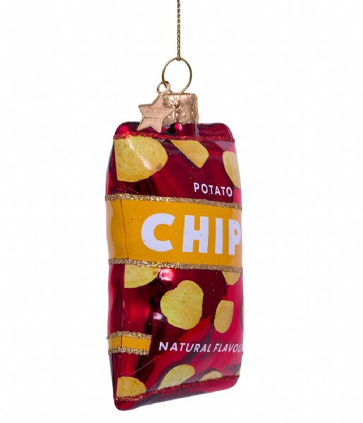 Vondels  Ornament Glass Natural Flavour Chips 9cm Red