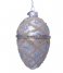 Vondels  Ornament glass silver faberge egg silver colored