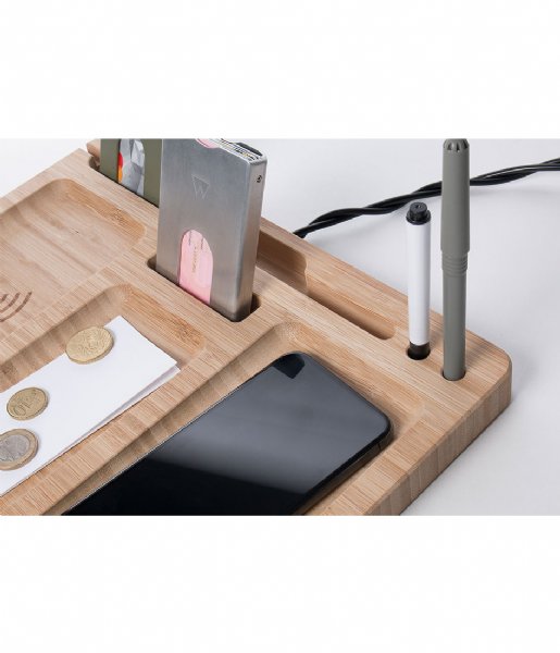 Walter Wallet  Walter Dock Double Wireless Charger bamboo