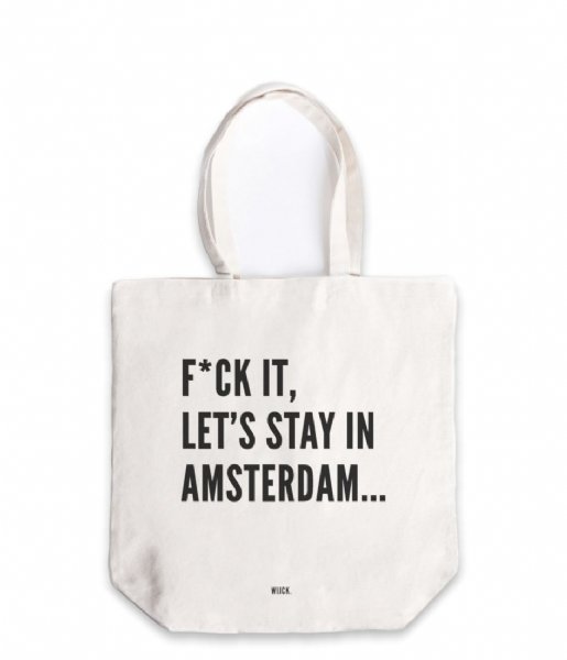 Wijck Shopper Amsterdam City Canvasbag Wit